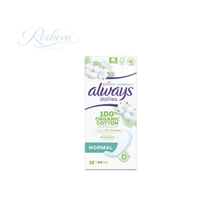 نوار بهداشتی روزانه آلویزalways Organic Cotton Normal