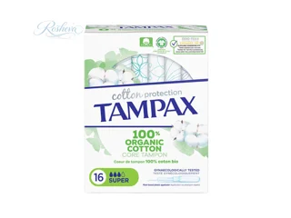 تامپون تامپکس TAMPAX Organic Cotton Super